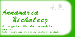 annamaria michalecz business card